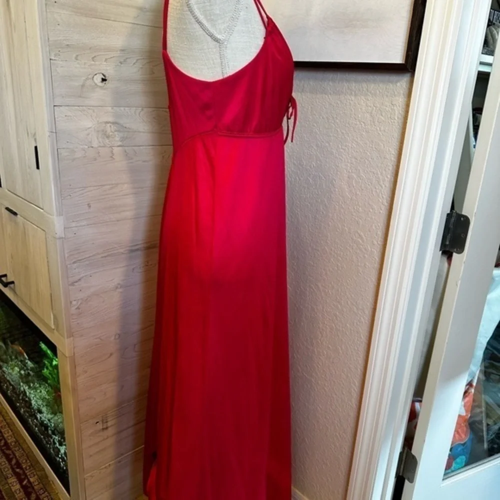 Vintage Erin Loren New York‎ red slip dress no size or care tag estimated medium